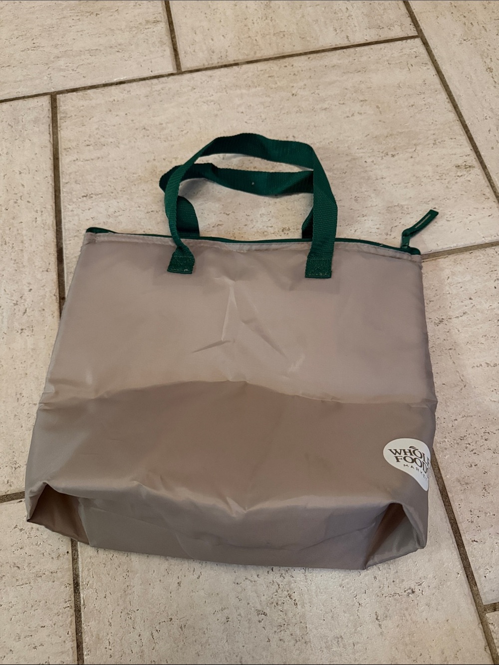 Insulated Whole Foods zipper bag